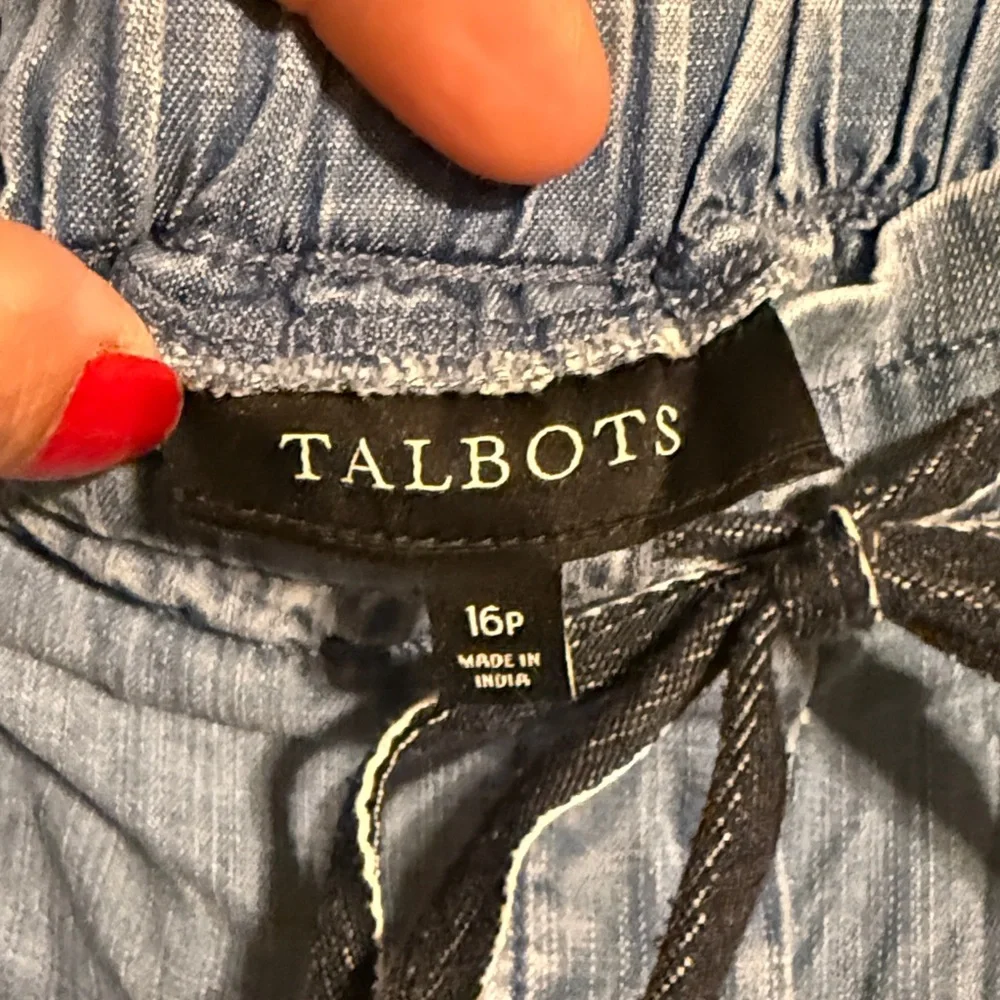 Talbots Light Blue Drawstring Pants - Picture 2 of 6